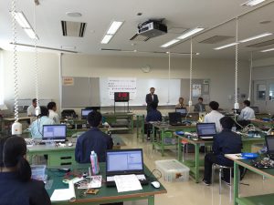 大会会場の様子（北陸職業能力開発大学校の実習室）