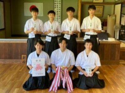 【弓道部】秋季大会団体男子優勝